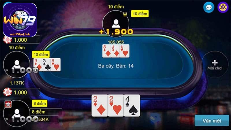 Chú ý đến các hành động khi tham gia game bài ba cây