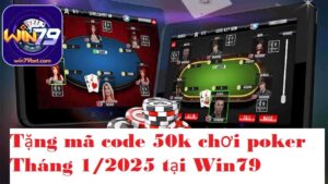 Tặng mã code 50k chơi Poker thu hút thành viên tham gia